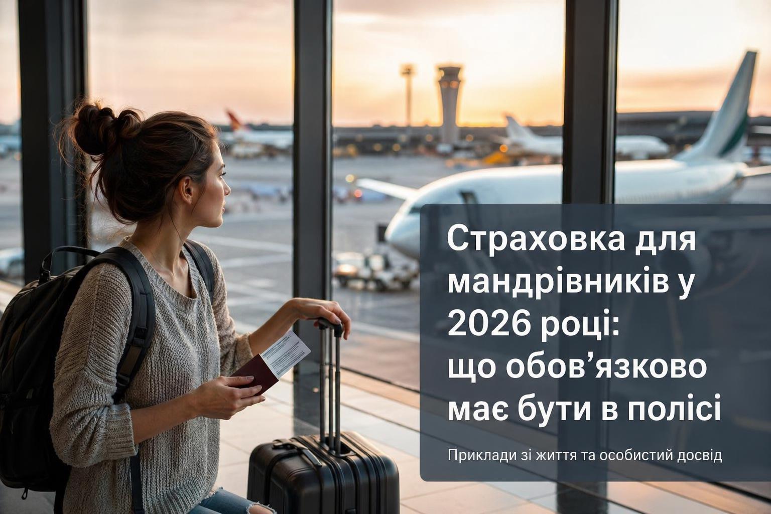 Страховка для мандрівників у 2026 році: що обов'язково має бути в полісі . Приклади зі життя та особистий досвід