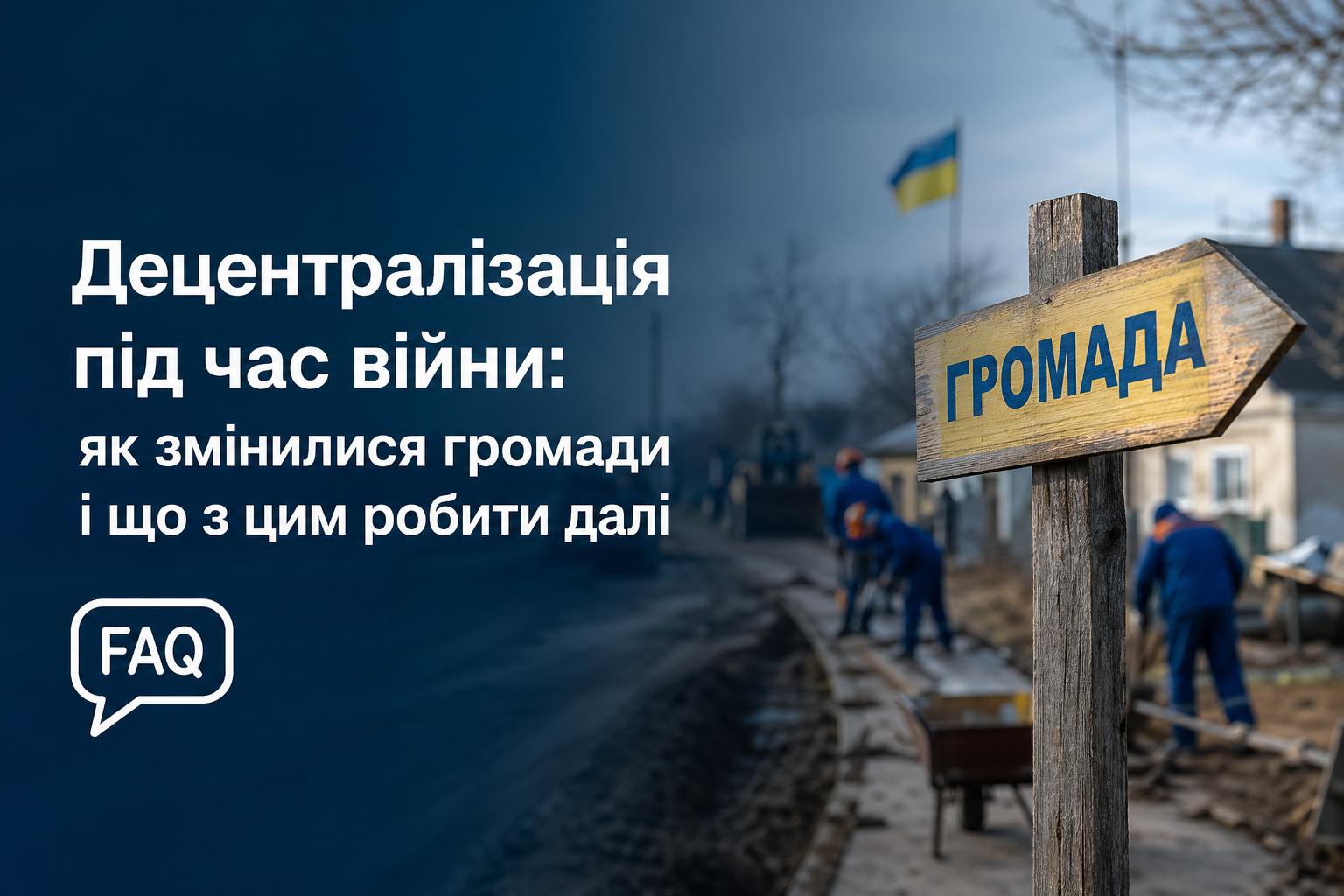 Децентралізація під час війни: як змінилися громади і що з цим робити далі. FAQ