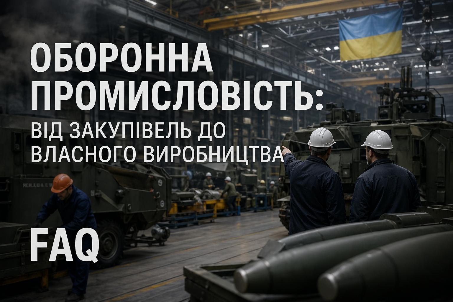 Оборонна промисловість: від закупівель до власного виробництва. FAQ