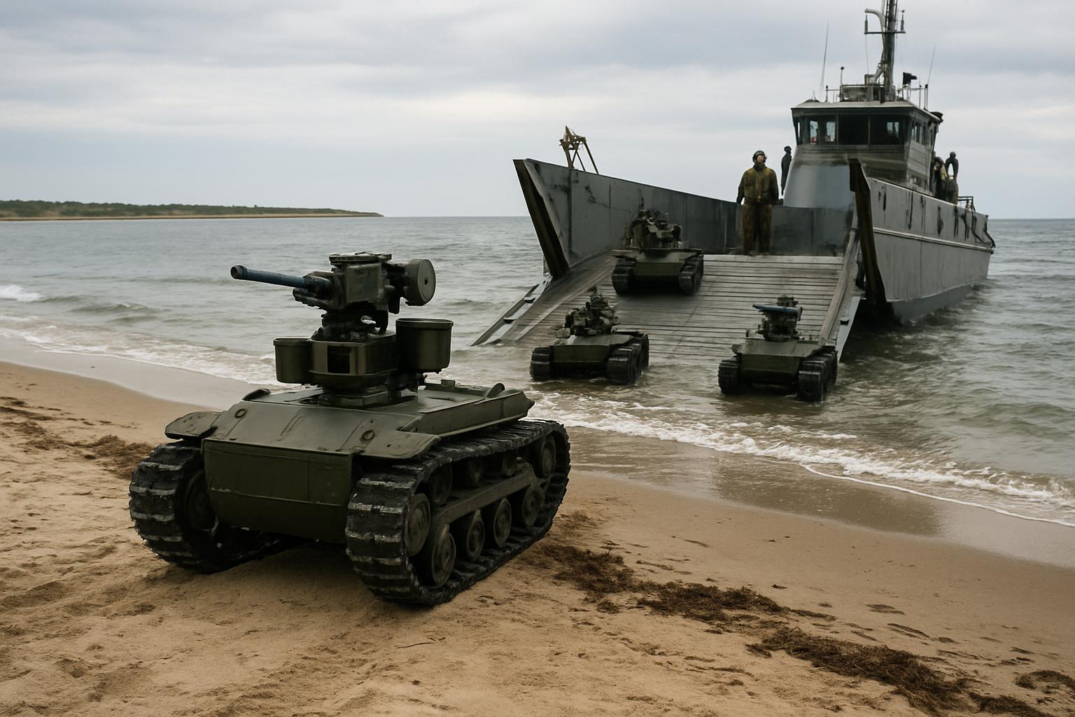 Перший у світі морський десант роботів: ЗСУ висадили бойових роботів на Кінбурнській косі. Як це вплине на доктрину ЗСУ та оборонну промисловість Перший у світі морський десант роботів: ЗСУ висадили бойових роботів на Кінбурнській косі. Як це вплине на доктрину ЗСУ та оборонну промисловість