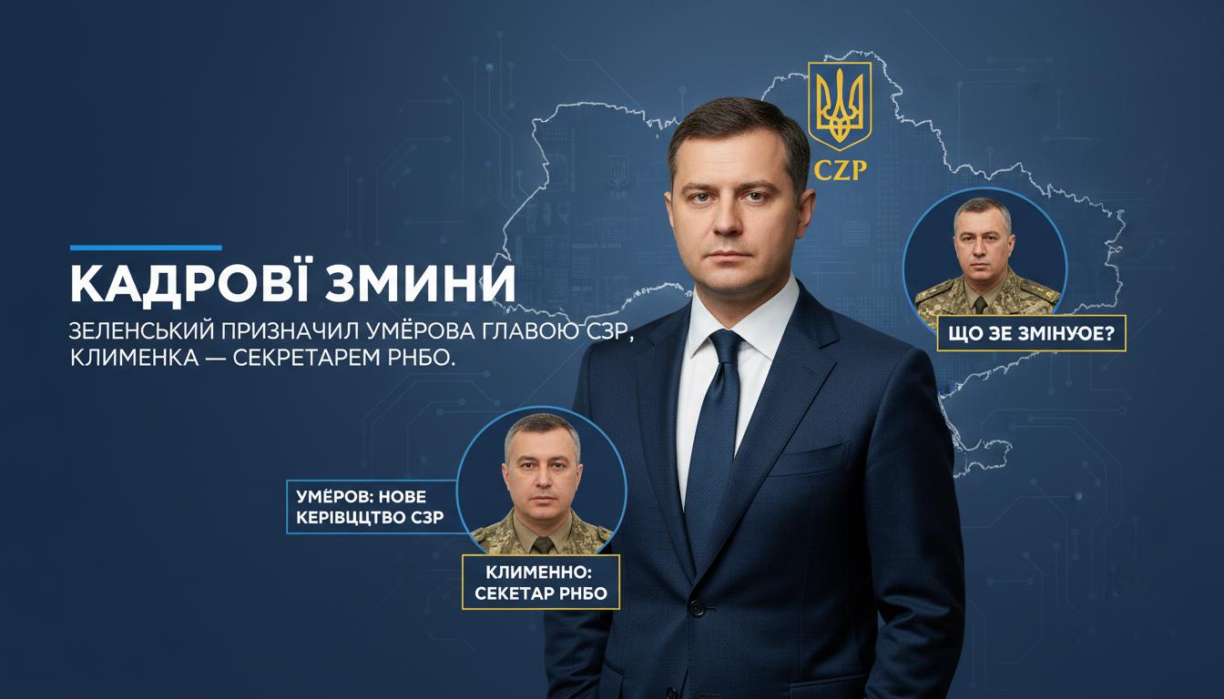 Зеленський призначив Умєрова главою СЗР, Клименка — секретарем РНБО: що змінюють кадрові рішення. Що означає призначення Умєрова для СЗР Зеленський призначив Умєрова главою СЗР, Клименка — секретарем РНБО: що змінюють кадрові рішення. Що означає призначення Умєрова для СЗР